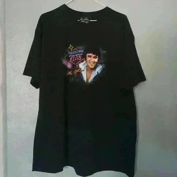 Elvis Presley Vintage Shirt by KUN black size XL - Picture 1 of 16